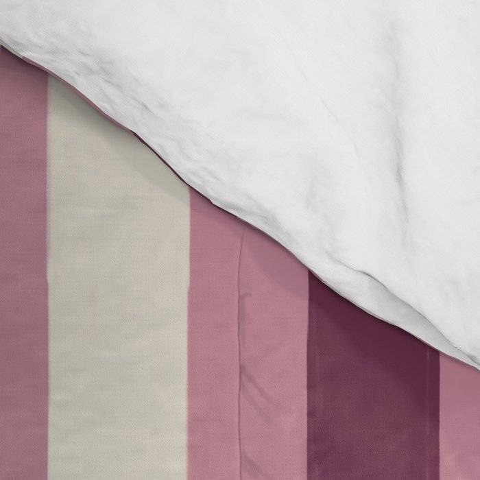 Bold Burgundy and Pink Striped Pattern Comforter Gallery Image 4