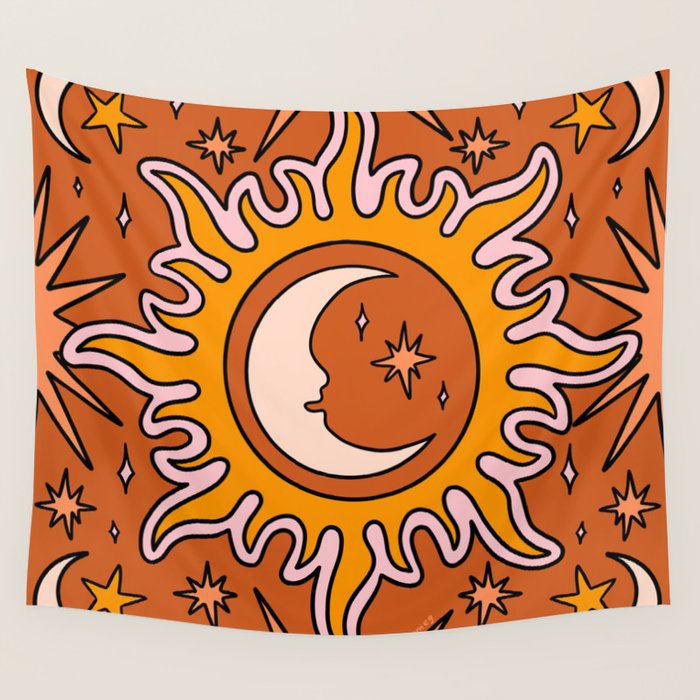 Moon Sun And Stars Wall Tapestry Gallery Image 4