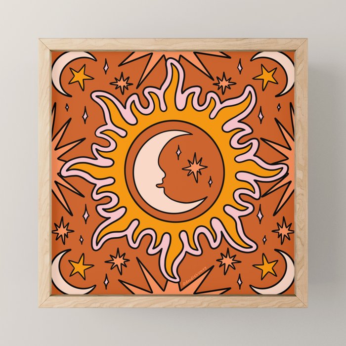 Moon Sun And Stars Mini Art Print Gallery Image 1