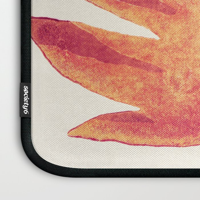 Linocut Flower / Viva Magenta Laptop Sleeve Gallery Image 3
