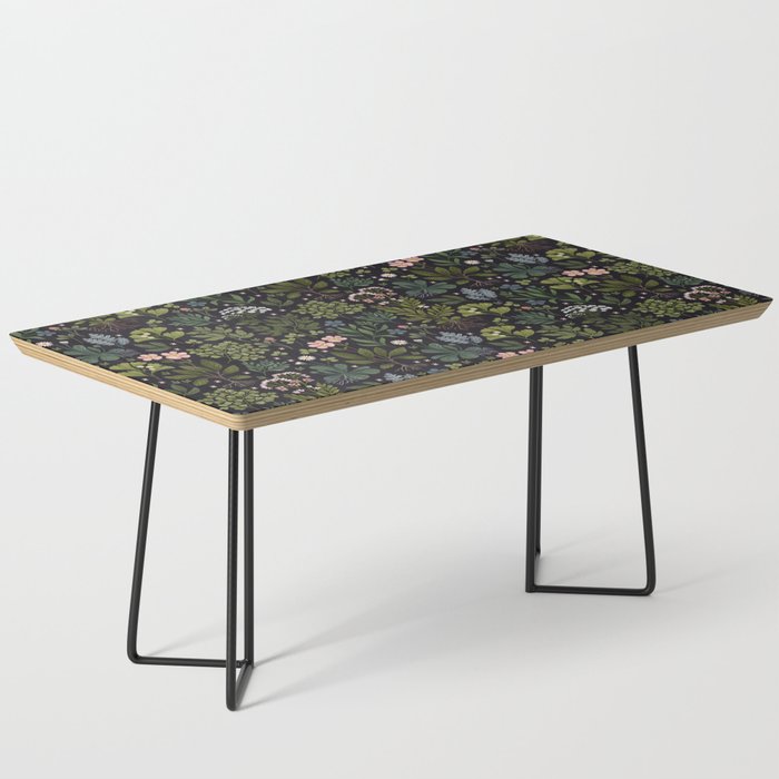 Herbarium ~ vintage inspired botanical art print ~ black Coffee Table Gallery Image 1
