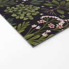 Herbarium ~ vintage inspired botanical art print ~ black Welcome Mat Gallery Image 2