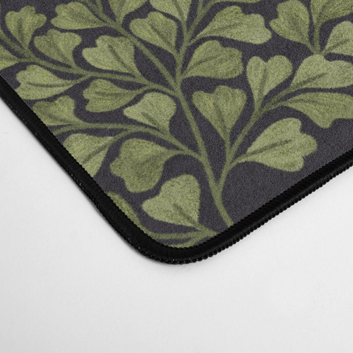 Herbarium ~ vintage inspired botanical art print ~ black Desk Mat Gallery Image 4