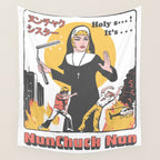 Nunchuck Nun Wall Tapestry Gallery Image 4