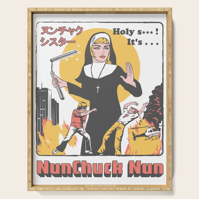 Nunchuck Nun Serving Tray Gallery Image 1