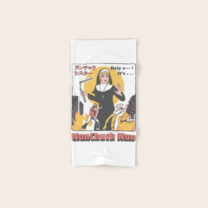 Nunchuck Nun Bath Towel Gallery Image 1
