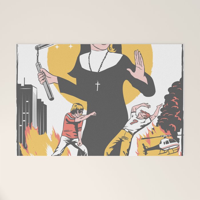Nunchuck Nun Welcome Mat Gallery Image 1