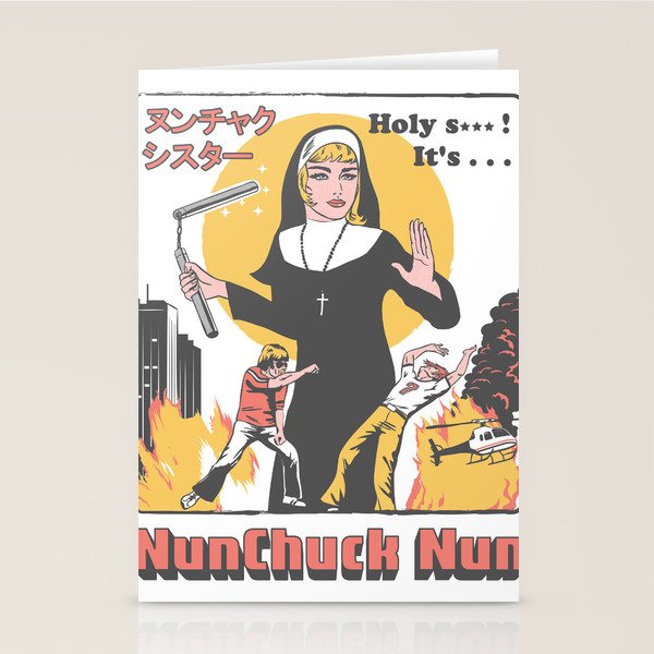 Nunchuck Nun Stationery Card Gallery Image 2