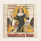 Nunchuck Nun Wood Wall Art Gallery Image 1