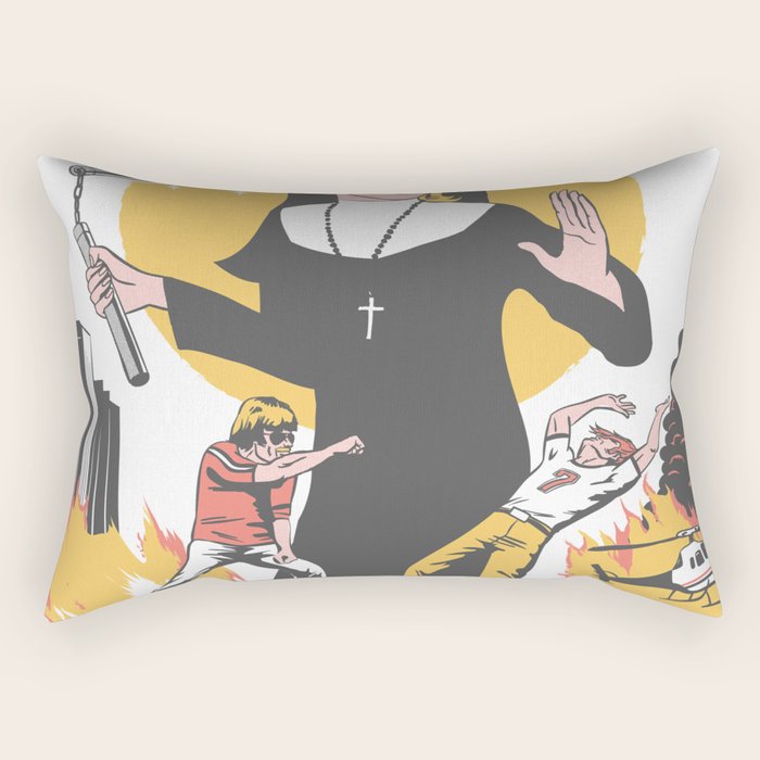 Nunchuck Nun Rectangular Pillow Gallery Image 1