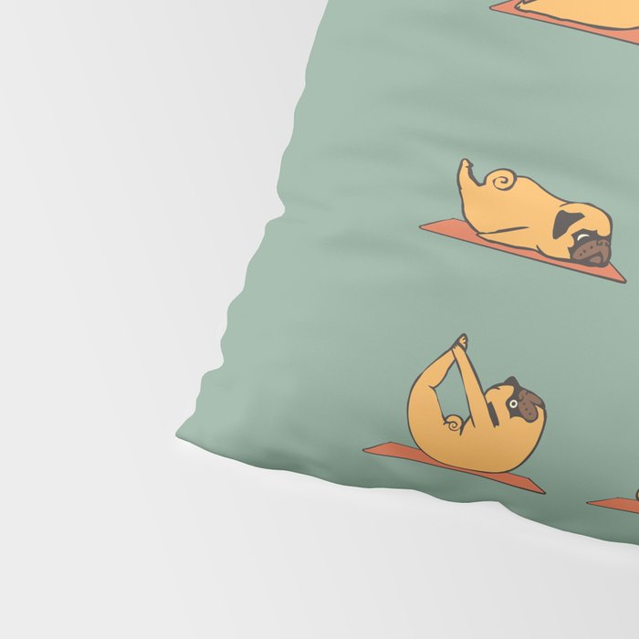 Pug Yoga Pillow Sham Gallery Image 4