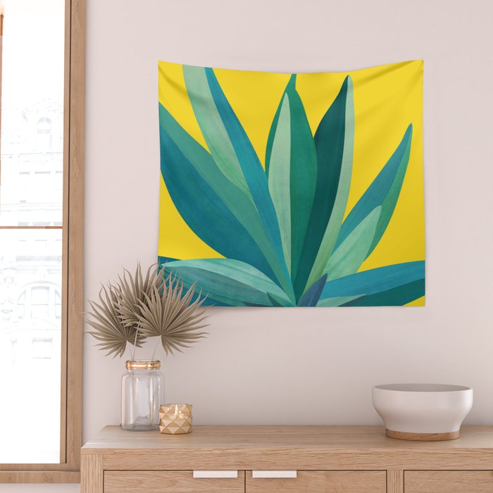 Spring Cactus Pop Botanical Wall Tapestry Gallery Image 2