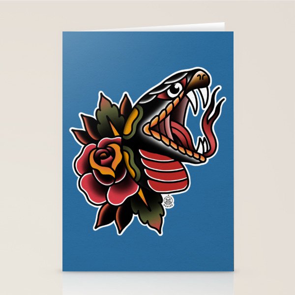 Snake Tattoo Stationery Card Gallery Image 2