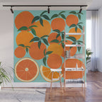 Orange Harvest - Blue Wall Mural Gallery Image 1