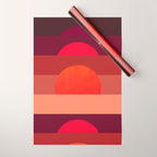 Abstraction_SUNSET_RED_BOHEMIAN_POP_ART_Minimalism_0124A Wrapping Paper Gallery Image 1