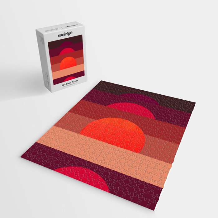 Abstraction_SUNSET_RED_BOHEMIAN_POP_ART_Minimalism_0124A Jigsaw Puzzle Gallery Image 2