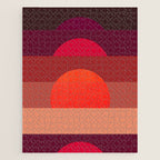 Abstraction_SUNSET_RED_BOHEMIAN_POP_ART_Minimalism_0124A Jigsaw Puzzle Gallery Image 1