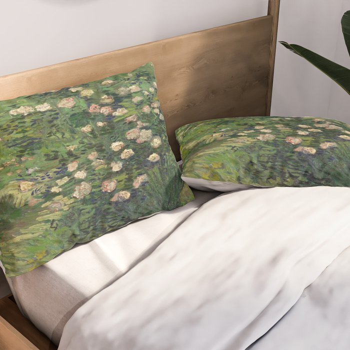 Vincent Van Gogh,Blooming Rose Bush Pillow Sham Gallery Image 2