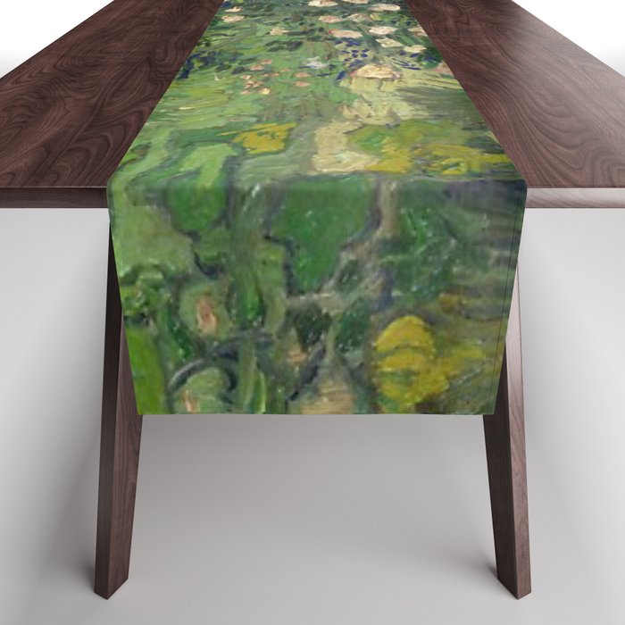 Vincent Van Gogh,Blooming Rose Bush Table Runner Gallery Image 1