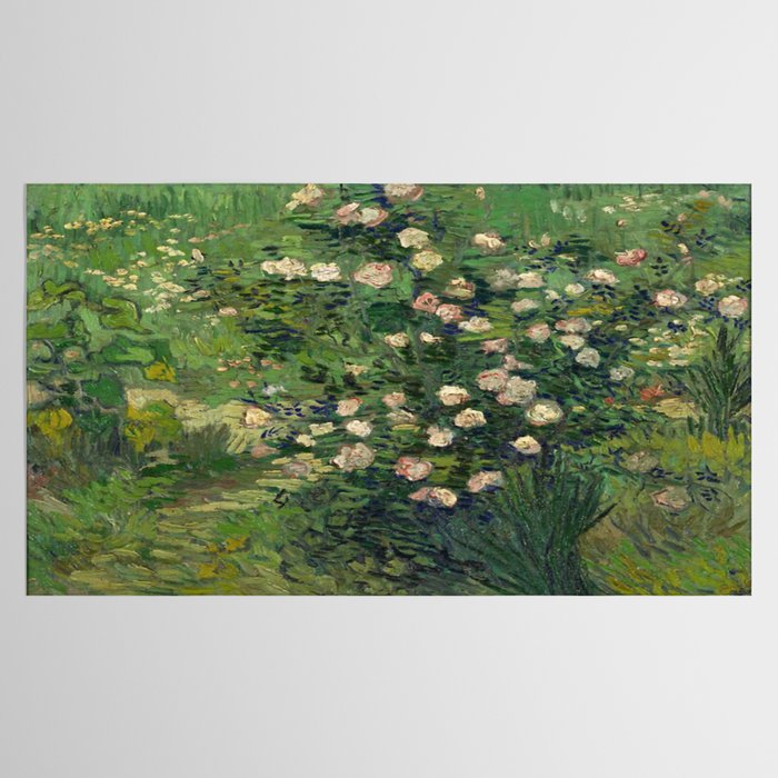 Vincent Van Gogh,Blooming Rose Bush Tablecloth Gallery Image 2