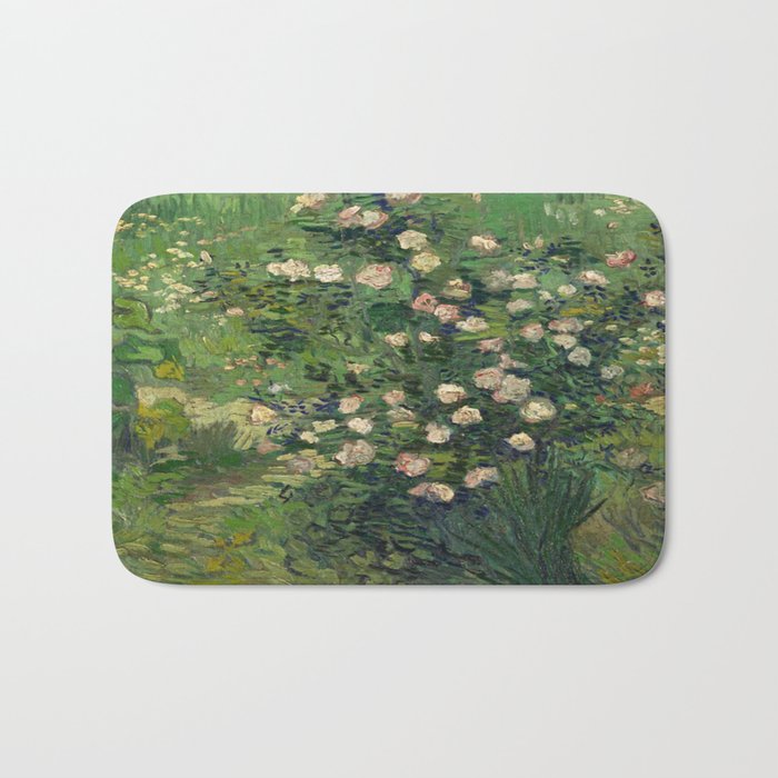 Vincent Van Gogh,Blooming Rose Bush Bath Mat Gallery Image 1