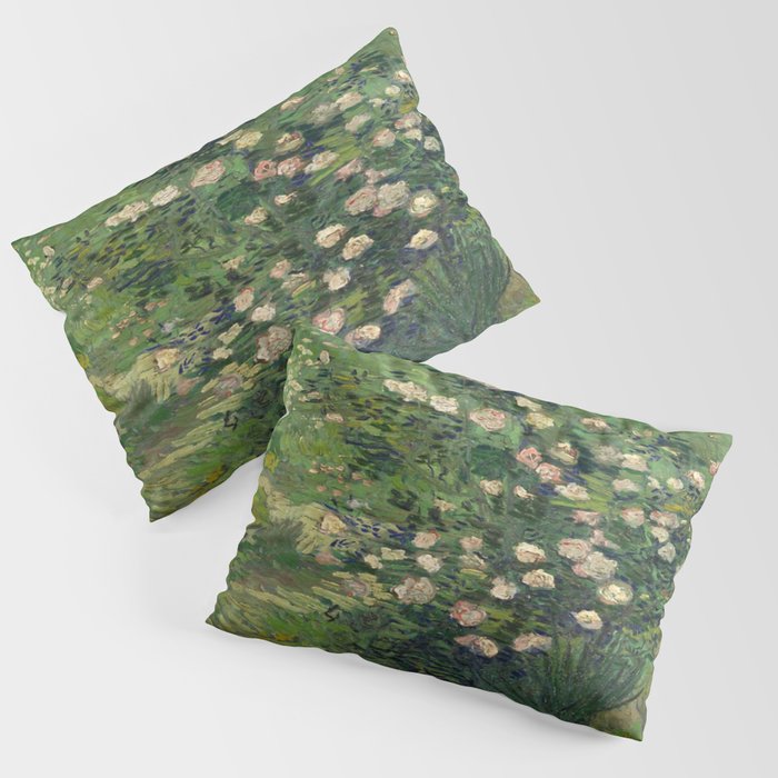 Vincent Van Gogh,Blooming Rose Bush Pillow Sham Gallery Image 3