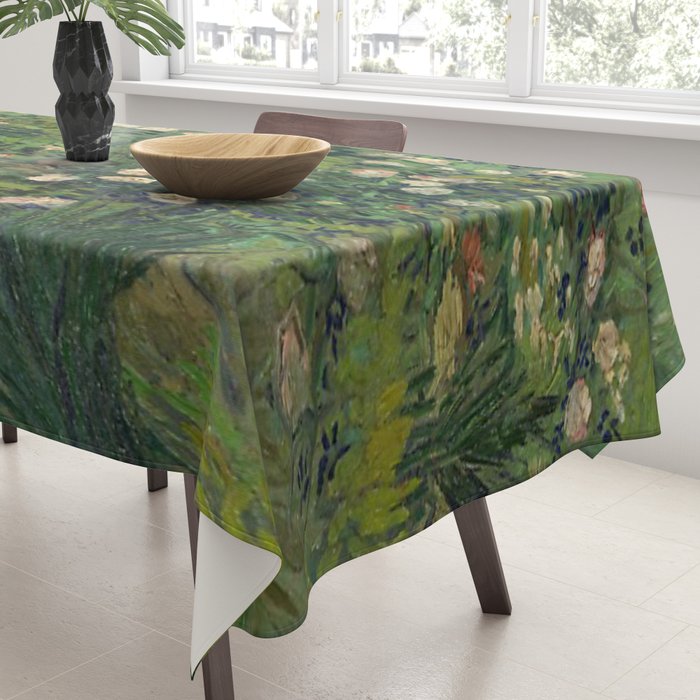 Vincent Van Gogh,Blooming Rose Bush Tablecloth Gallery Image 3
