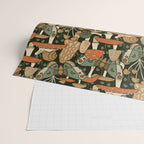 Mushroom Garden Winter Night Wrapping Paper Gallery Image 2