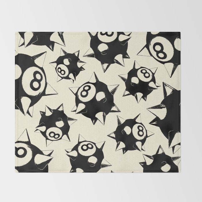 The Spiked 8 Ball Throw Blanket Gallery Image 2