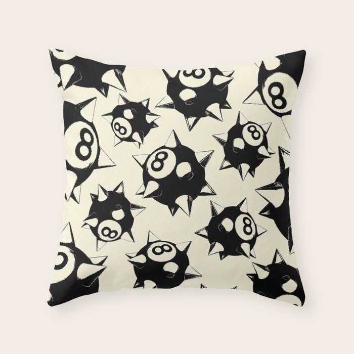 The Spiked 8 Ball Throw Pillow Gallery Image 6
