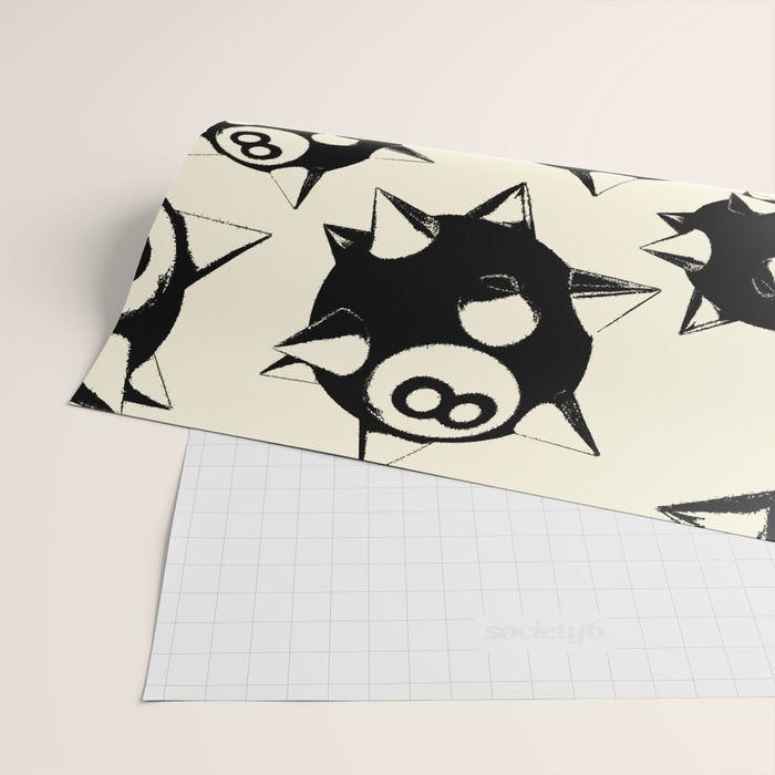 The Spiked 8 Ball Wrapping Paper Gallery Image 2