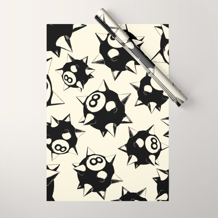 The Spiked 8 Ball Wrapping Paper Gallery Image 1