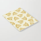Wispy Leaves Contemporary Pattern in Mustard Gold and Cream Notebook Gallery Image 2