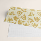 Wispy Leaves Contemporary Pattern in Mustard Gold and Cream Wrapping Paper Gallery Image 2
