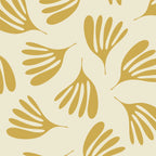 Wispy Leaves Contemporary Pattern in Mustard Gold and Cream Coffee Mug Gallery Image 2