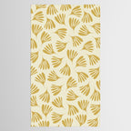 Wispy Leaves Contemporary Pattern in Mustard Gold and Cream Tablecloth Gallery Image 2