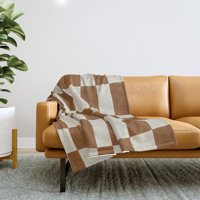 Minimal Checkerboard Throw Blanket Gallery Image 1