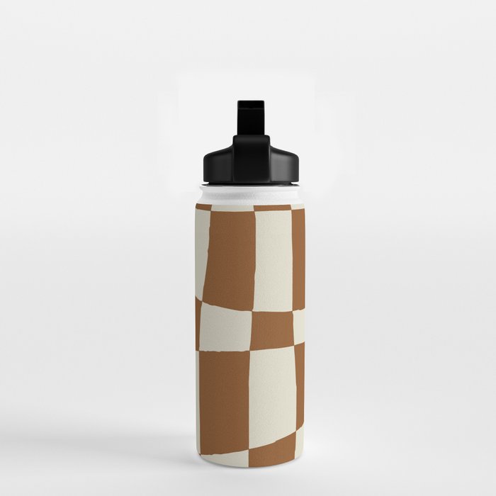 Minimal Checkerboard Water Bottle Gallery Image 2
