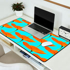 Poppies On A Turquoise Background #decor #society6 #buyart Desk Mat Gallery Image 2
