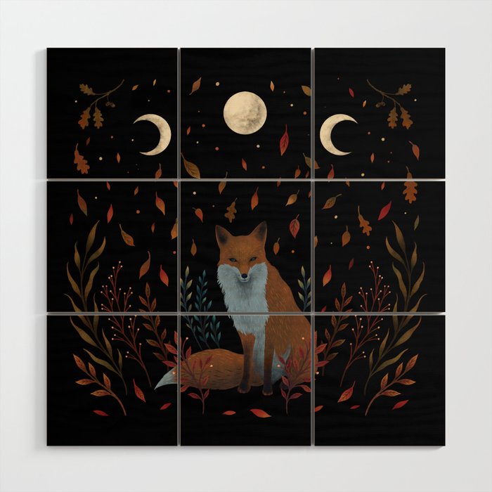 Autumn Fox Wood Wall Art Gallery Image 1
