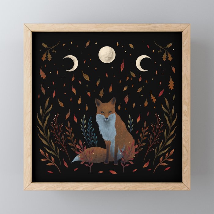 Autumn Fox Mini Art Print Gallery Image 1