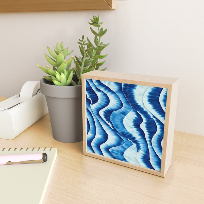 Shibori: Japanese Indigo Tie-Dye Pattern 01 Mini Art Print Gallery Image 2