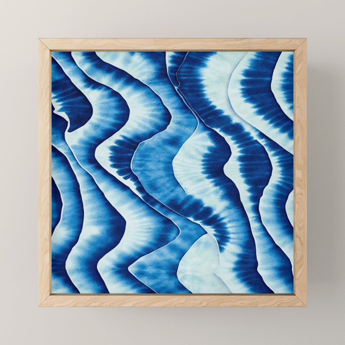 Shibori: Japanese Indigo Tie-Dye Pattern 01 Mini Art Print Gallery Image 1