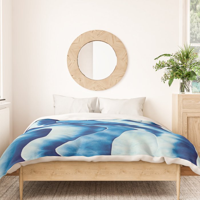 Shibori: Japanese Indigo Tie-Dye Pattern 01 Duvet Cover Gallery Image 3