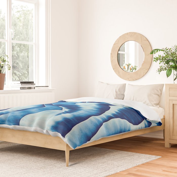 Shibori: Japanese Indigo Tie-Dye Pattern 01 Duvet Cover Gallery Image 2