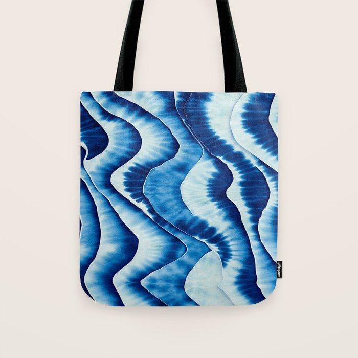 Shibori: Japanese Indigo Tie-Dye Pattern 01 Tote Bag Gallery Image 1
