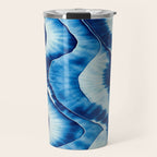 Shibori: Japanese Indigo Tie-Dye Pattern 01 Travel Mug Gallery Image 1