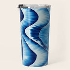 Shibori: Japanese Indigo Tie-Dye Pattern 01 Travel Mug Gallery Image 3