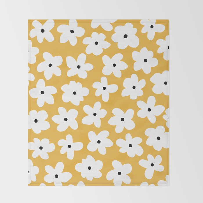 Daisy field Throw Blanket Gallery Image 2