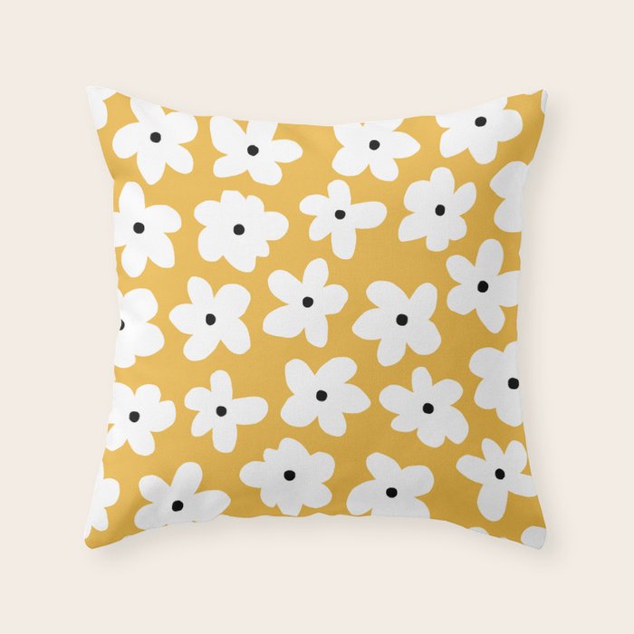 Daisy field Throw Pillow Gallery Image 6